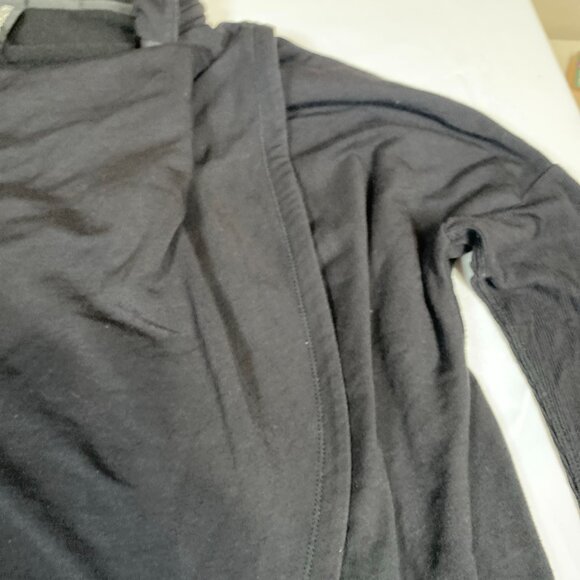 Athleta Purana Wrap Sweatshirt 486073 L Modal Black Hoodie - Picture 3 of 7